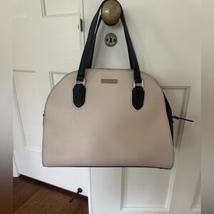 Kate Spade laurel way Reilly bag Almond and black satchel